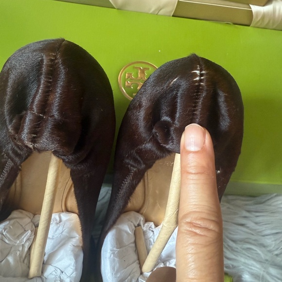 Tory Burch flat real fur size 8 - Picture 8 of 16